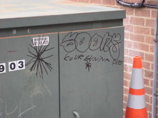Goons scrawl photo